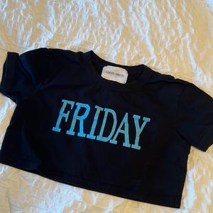 ALBERTA FERRETTI cropped Friday t-shirt